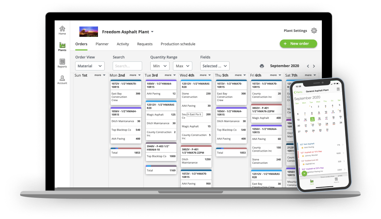 Ahorra tiempo, mejora la gestión de materiales y la programación de pedidos con PlantDemand