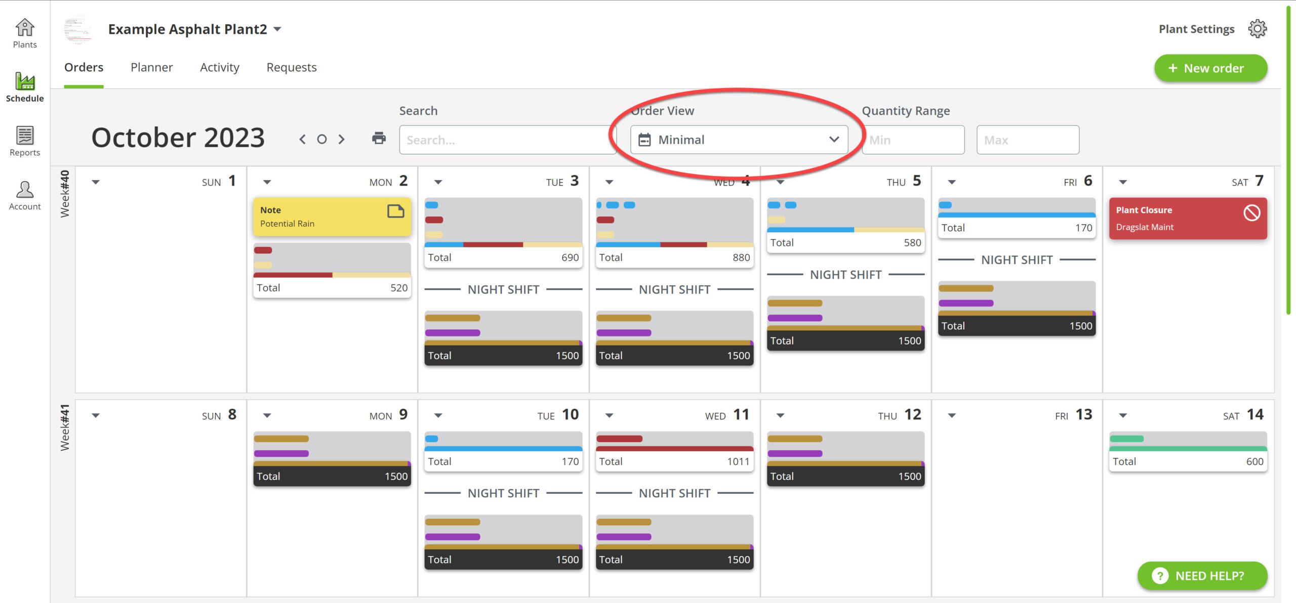 asphalt software tips to help schedule paving and plant calendars using a minimal view software tool